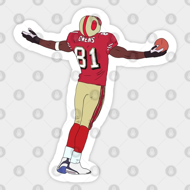 Terrell Owens Celebration Sticker by rattraptees